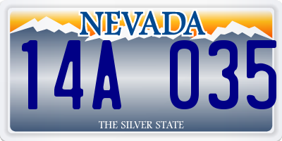 NV license plate 14A035