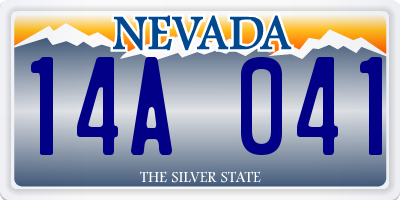 NV license plate 14A041