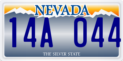 NV license plate 14A044