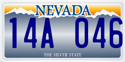 NV license plate 14A046