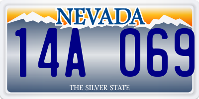 NV license plate 14A069