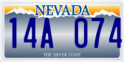 NV license plate 14A074