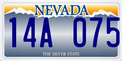 NV license plate 14A075