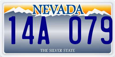 NV license plate 14A079
