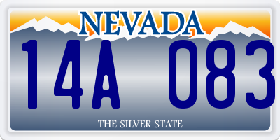 NV license plate 14A083