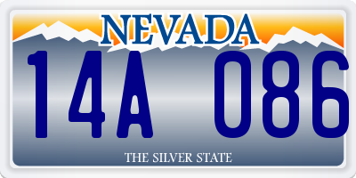 NV license plate 14A086