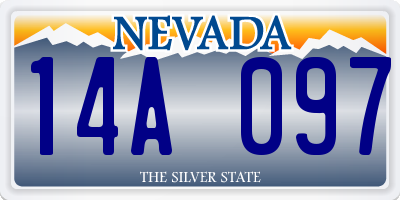 NV license plate 14A097