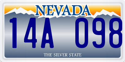 NV license plate 14A098