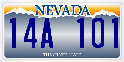 NV license plate 14A101