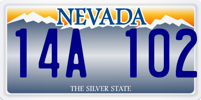 NV license plate 14A102