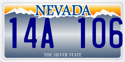 NV license plate 14A106