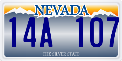 NV license plate 14A107