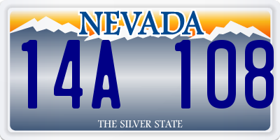 NV license plate 14A108