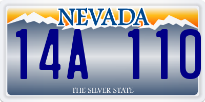 NV license plate 14A110