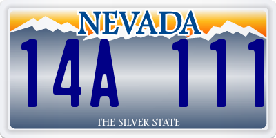 NV license plate 14A111