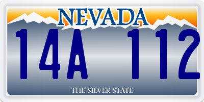 NV license plate 14A112