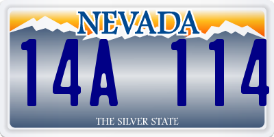 NV license plate 14A114