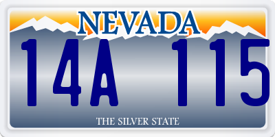 NV license plate 14A115