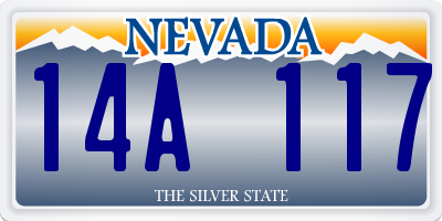 NV license plate 14A117