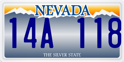 NV license plate 14A118