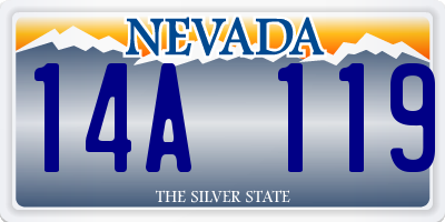 NV license plate 14A119