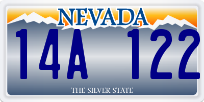 NV license plate 14A122
