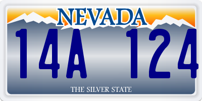 NV license plate 14A124