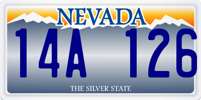 NV license plate 14A126