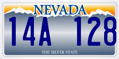 NV license plate 14A128