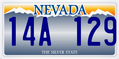 NV license plate 14A129