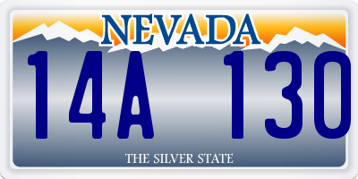 NV license plate 14A130