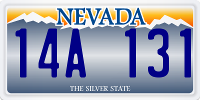 NV license plate 14A131