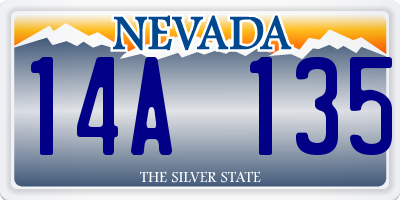NV license plate 14A135