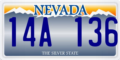 NV license plate 14A136