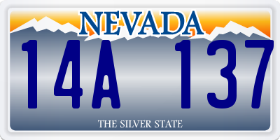 NV license plate 14A137