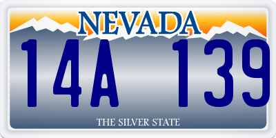NV license plate 14A139
