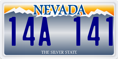 NV license plate 14A141