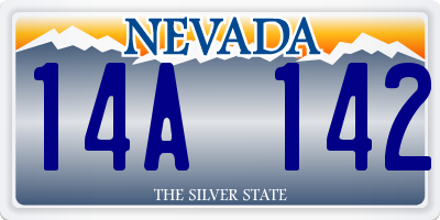 NV license plate 14A142