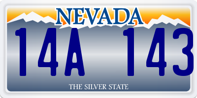 NV license plate 14A143