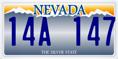 NV license plate 14A147