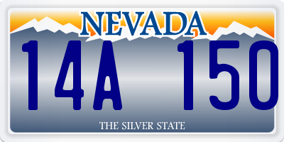 NV license plate 14A150
