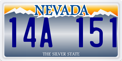 NV license plate 14A151