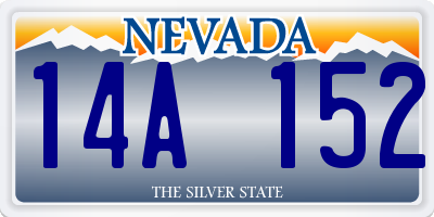 NV license plate 14A152