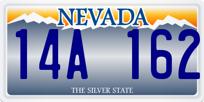 NV license plate 14A162