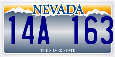 NV license plate 14A163