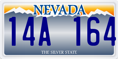NV license plate 14A164