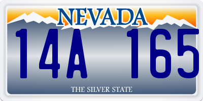 NV license plate 14A165