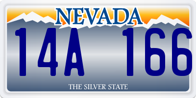 NV license plate 14A166
