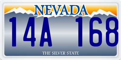NV license plate 14A168