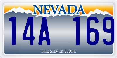 NV license plate 14A169